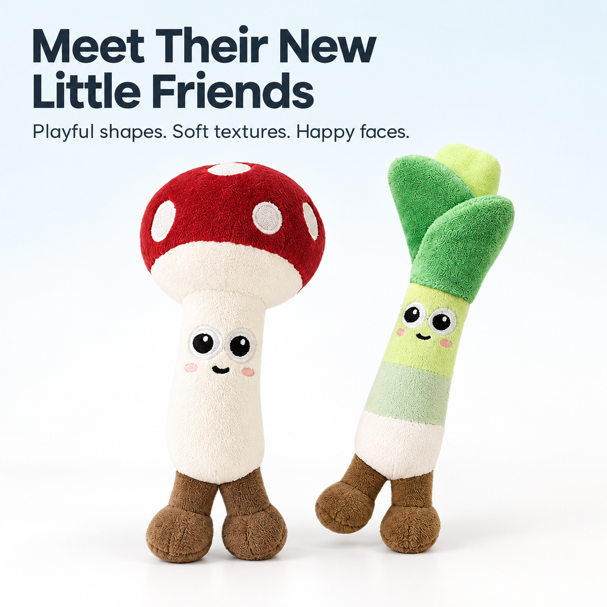 Baby Hand-Hold Comfort Plush – Mushroom, Banana & Leafy Green – image 5