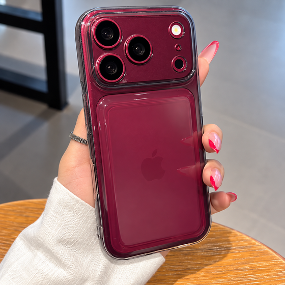 Funda transparente burdeos para iPhone