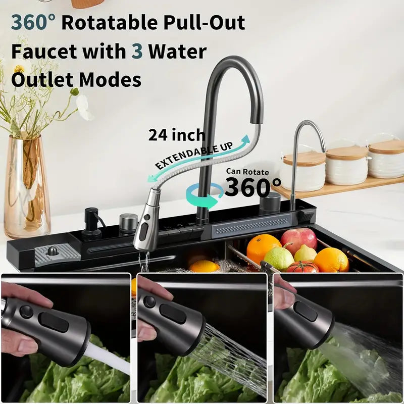 Waterfall Kitchen Sink