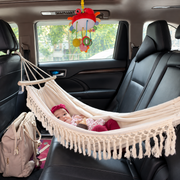 Boho Fringe Kids Hammock – Indoor & Backyard – image 3