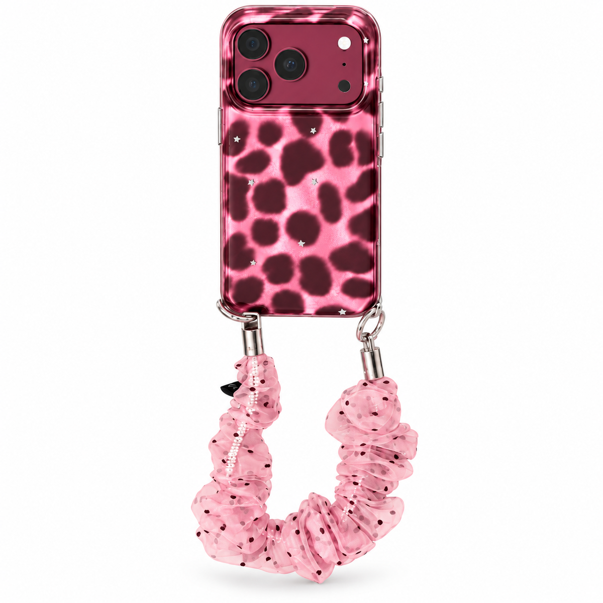 Pink Leopard Wristlet iPhone Case