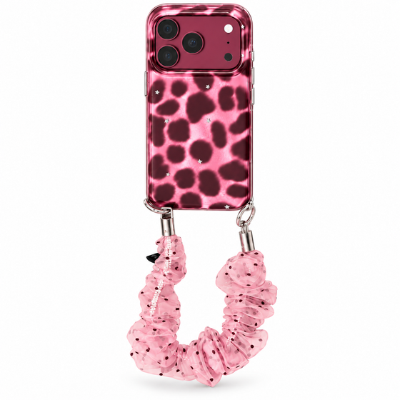 Pink Leopard Wristlet iPhone Case