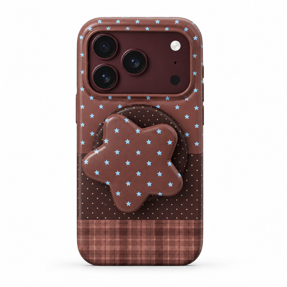 Funda para iPhone con estrella marrón