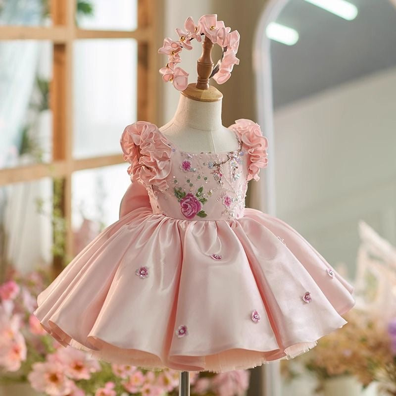 Blush Floral Princess Dress – image 3