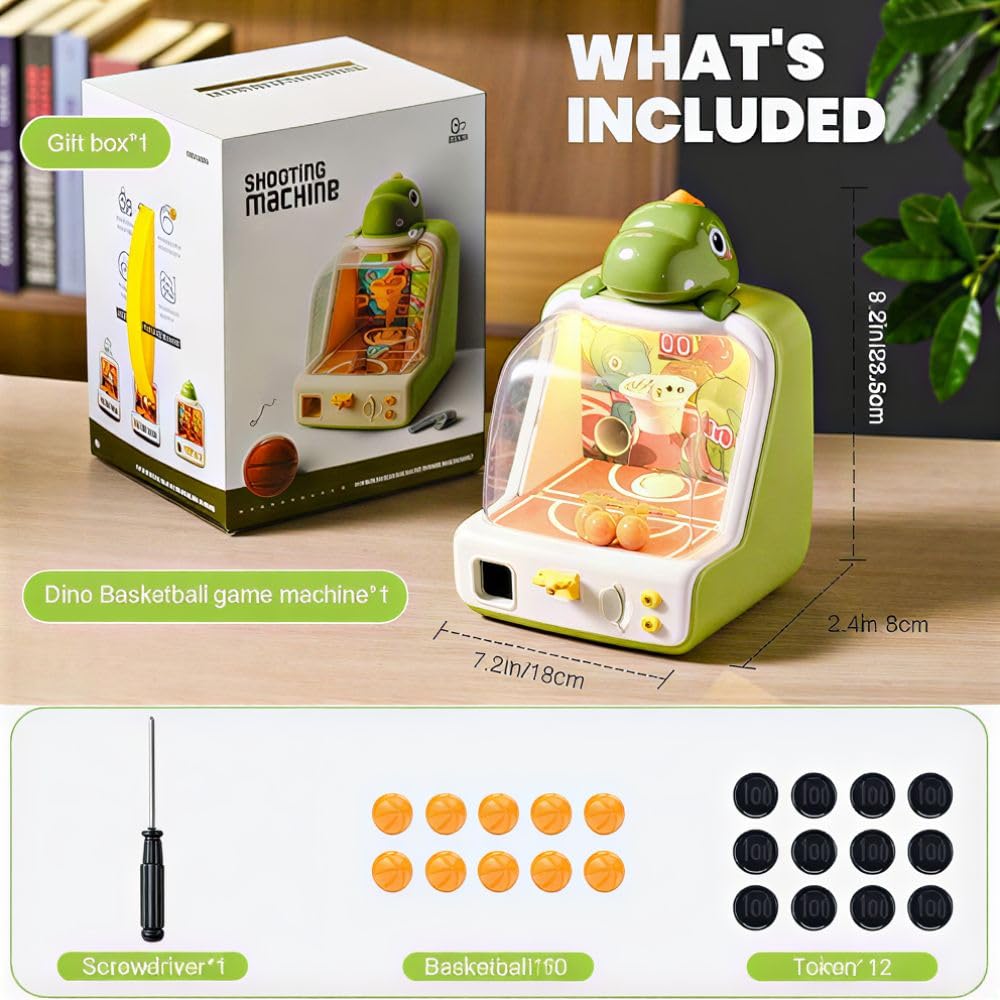 Dinosaur Tabletop Basketball Shooting Game Toy for Kids – image 3