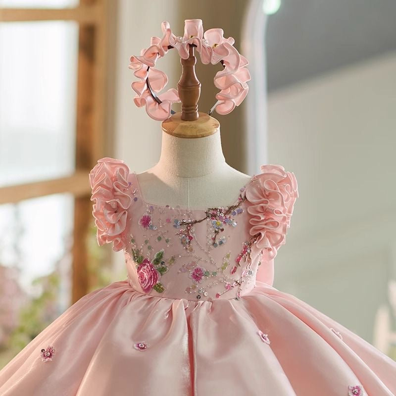 Blush Floral Princess Dress – image 4