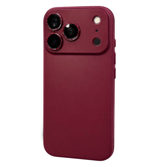 Funda mate color burdeos para iPhone
