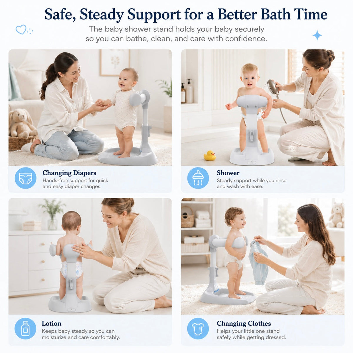 Baby Standing Bath Support Rack – image 5