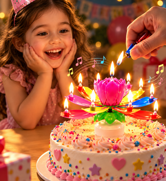 BloomJoy – Musical Lotus Birthday Candle