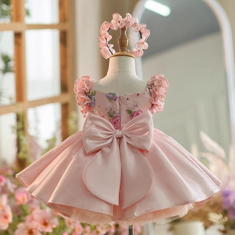 Blush Floral Princess Dress – image 5