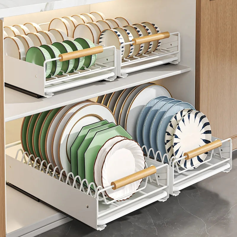 Kitchen Storage Organizer For Bowl & Plate Draining