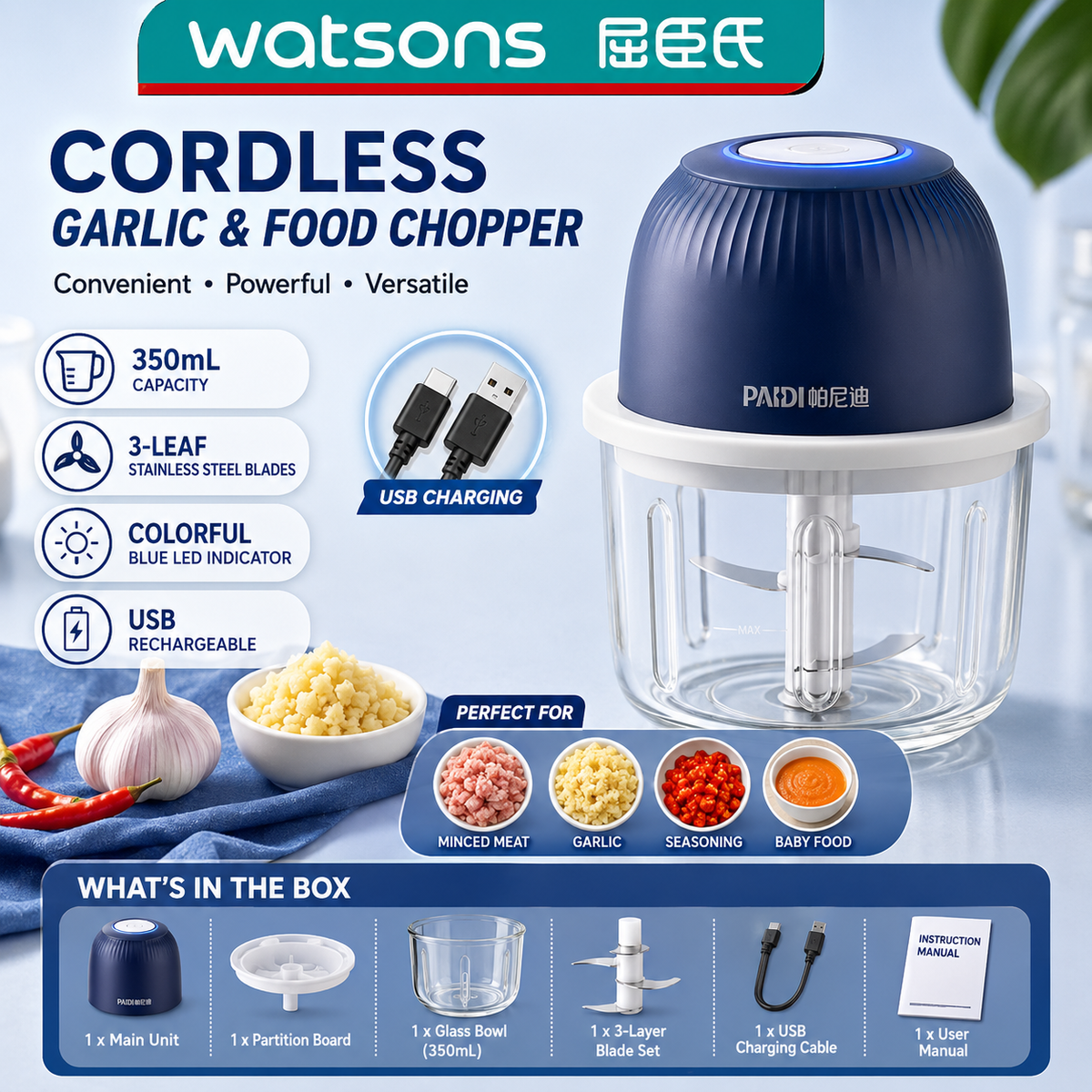 Wireless Mini Food Processor