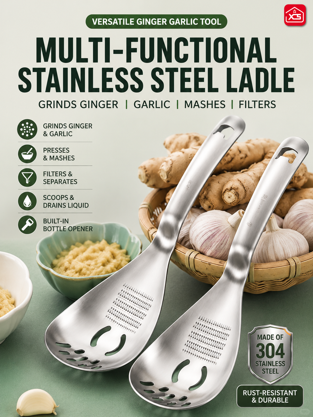 Steel Masher & Strainer